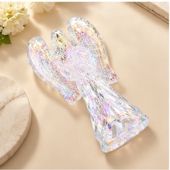 DEEPCRAFF Crystal Angel Figurine Luxurious Touch Multi Color Crystal for Indoor Tabletop Decor