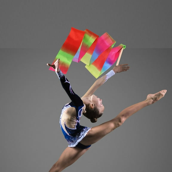 DEEPCRAFF Dance Ribbon Streamers Rhythmic Dance Ribbon Nylon for Circus Skill 1Pack