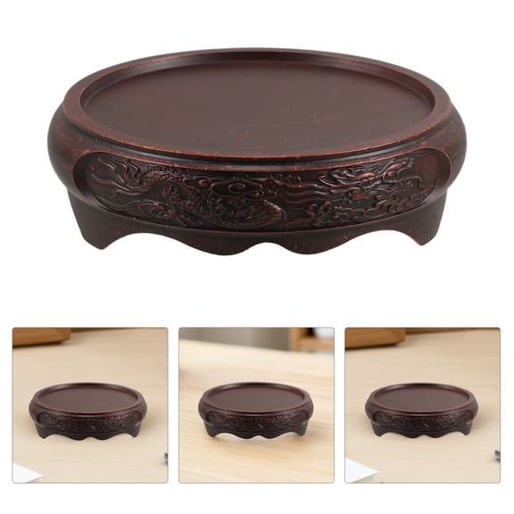 DEEPCRAFF Dark Red Metal Incense Burner Holder with Dragon Phoenix Design Zinc Alloy
