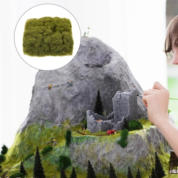 DEEPCRAFF Decorative Green Simulated Moss for Train Model Grass and Outdoor Artificial Plants
