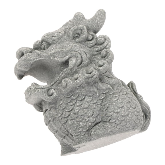 DEEPCRAFF Stone Lion Statue Grey Decorative Figurine for Home and Office