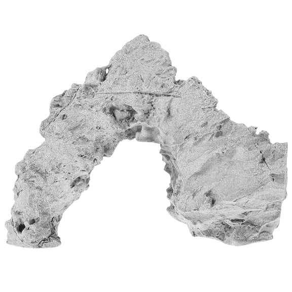 DEEPCRAFF Stone Rock Aquariums Decoration Water Safe Fake Mountain 1Pcs Dark Grey Sandstone