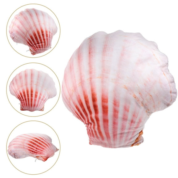 DEEPCRAFF Shell Shaped Plush Throw Pillow Decorative Cushion for Home Decor