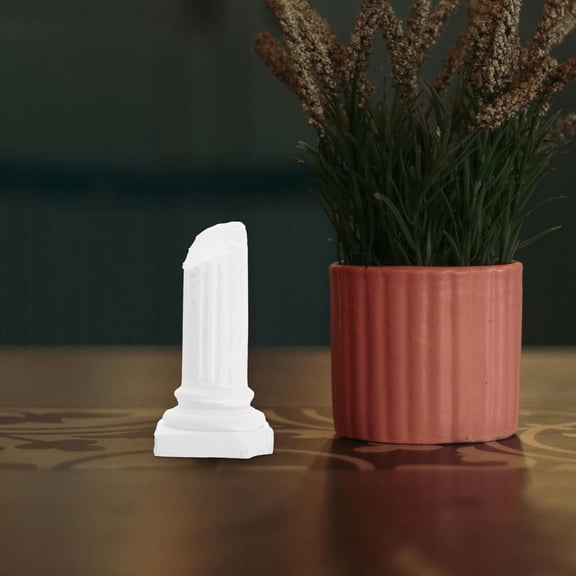 DEEPCRAFF White Plaster Roman Pillar Statue Home Decor Photography Prop 1 Count