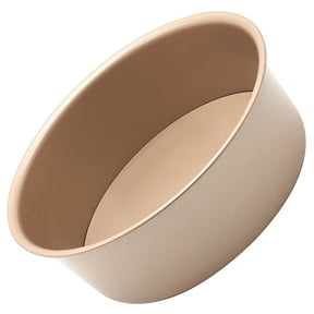 DEEPCRAFF Deep Round Cake Tin Rose Plated Gold Nonstick High Carbon Steel Pan with Easy Release