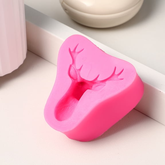 DEEPCRAFF 3D Deer Silicone Mold for Cake Decorating and Fondant, Flexible Baking Mold, Assorted Colors, Size 10.2x7.5 inches