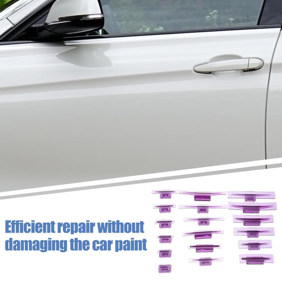 DEEPCRAFF Dent Fixer for Car 18 Pcs Purple Nylon Plastic Dent Puller Tabs for Car Maintenance