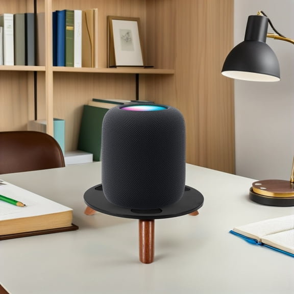 DEEPCRAFF Adjustable Wood Speaker Stand for Desktop Computer with Solid Wood Construction and Angle Control