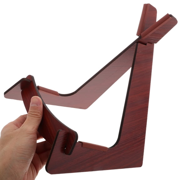 DEEPCRAFF Detachable Wooden Instrument Stand in Brown for Ukulele and Violin Display
