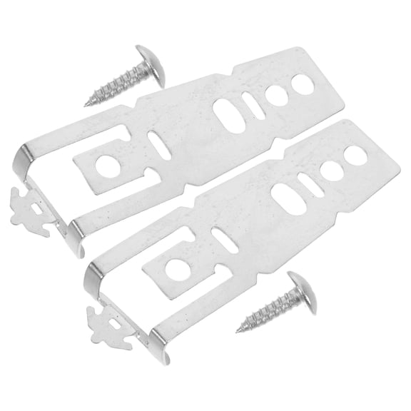 DEEPCRAFF 2-Piece Metal Dishwasher Bracket Kit, Countertop Mounting Support Clips, Under Counter Installation Hardware