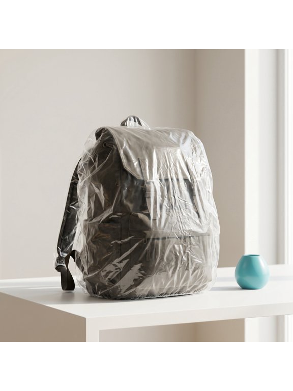 Disposable Waterproof Backpack Protector, Transparent, Elastic, for Outdoor Use