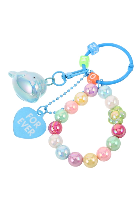 Dolphin Handbag Charm with Beads, Ocean Animal Keychain Pendant Stylish Accessory for Bags and Keys