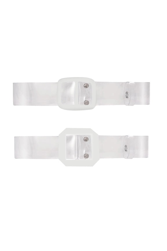 Women's Clear Transparent Plastic Belt with Stylish Buckle, Fashion Accessory for Everyday Wear and Special Events