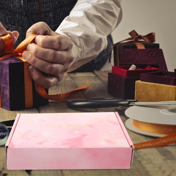 DEEPCRAFF Dress Box Paper Pink Fashionable Packaging For Weddings 1Set