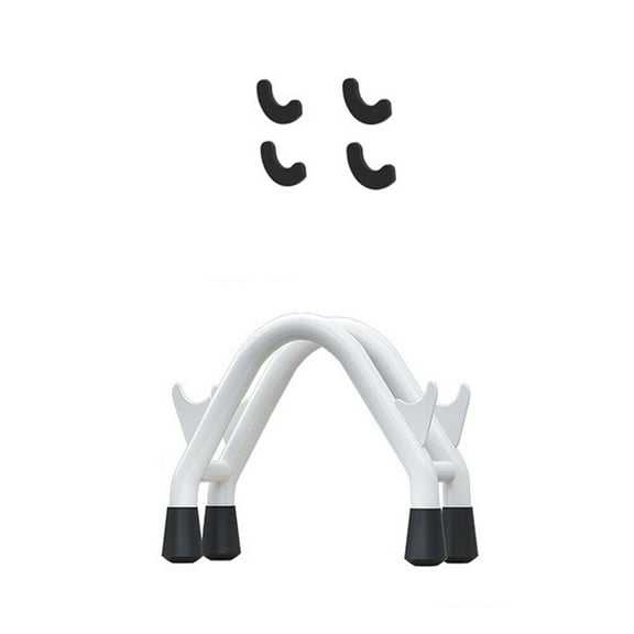 DEEPCRAFF White Iron Barbell Rack for Home Gym Fitness Training Equipment Floor Storage Stand