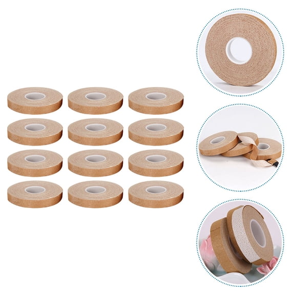 DEEPCRAFF Breathable Guzheng Tapes Anti-Allergic Finger Protection Brown 12Pcs
