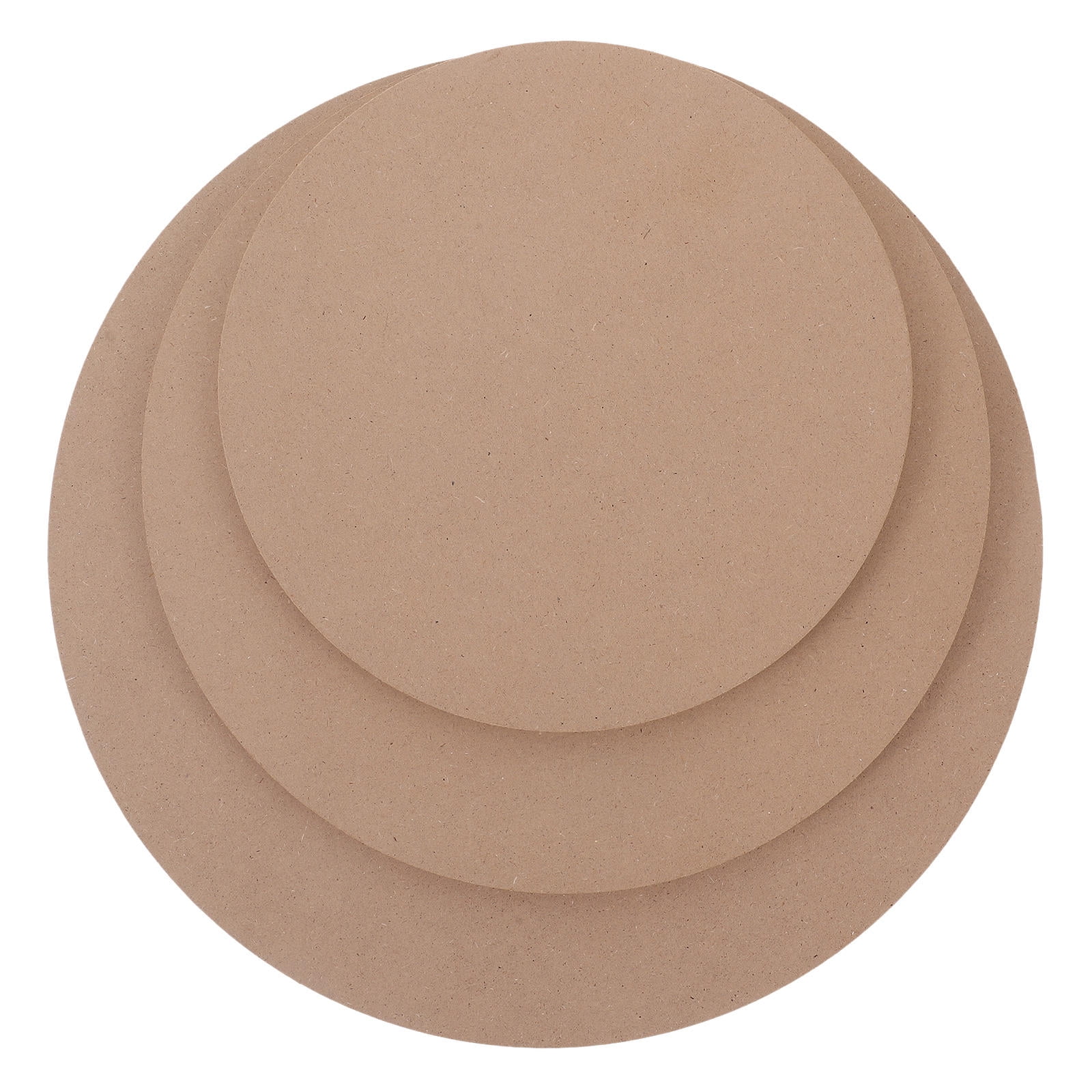DEEPCRAFF 3-Piece Brown Wood Drawing Plates Set for Pottery Tools, Easy-to-Use Ceramic Clay Molds for Crafting and Sculpting