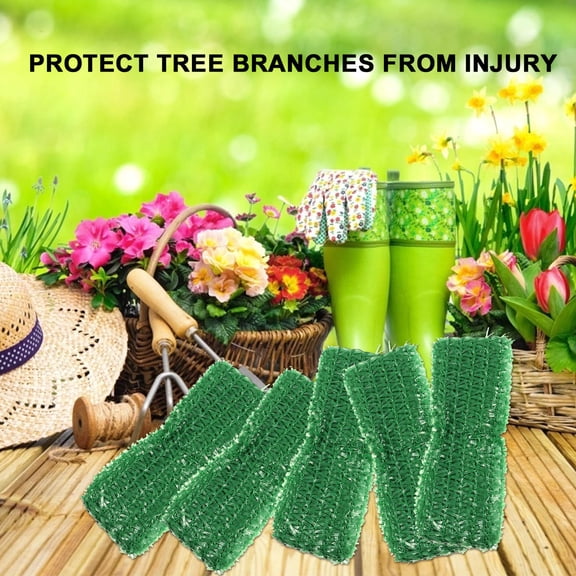 DEEPCRAFF Durable Green Tree Tie Strap for Plant Supports Staking and Guying Use