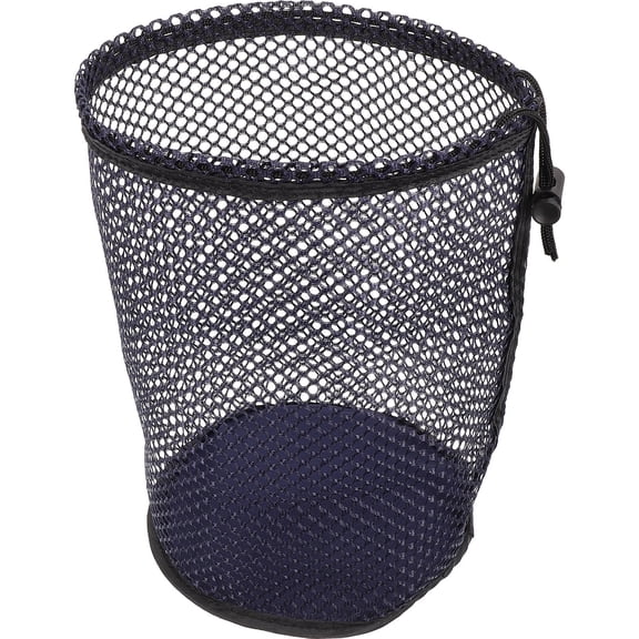 DEEPCRAFF Durable Nylon Mesh Golf Ball Bag in Dark Blue with Elastic Drawstring for Daily Ball Storage