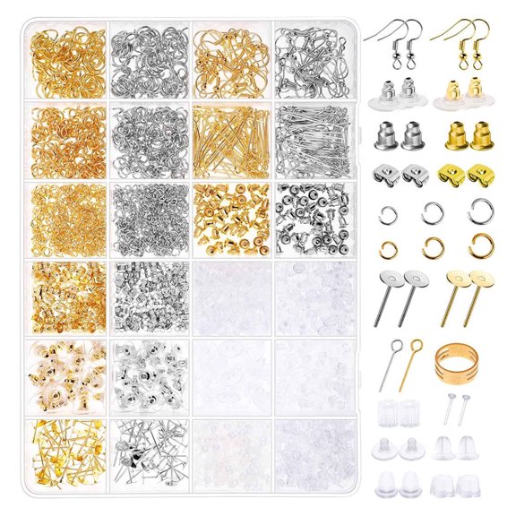 DEEPCRAFF Earring Making Material Earring Making Materials Metal 1 Set
