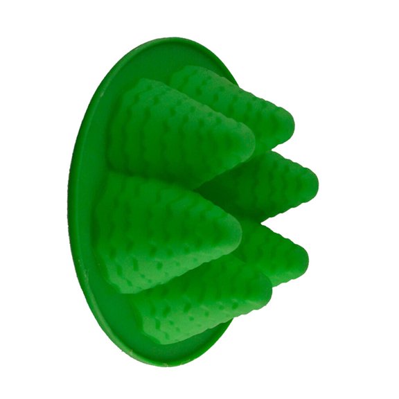 DEEPCRAFF Easy to Use Green Silicone Christmas Tree Cake Stencil Perfect for Fondant and Cupcakes