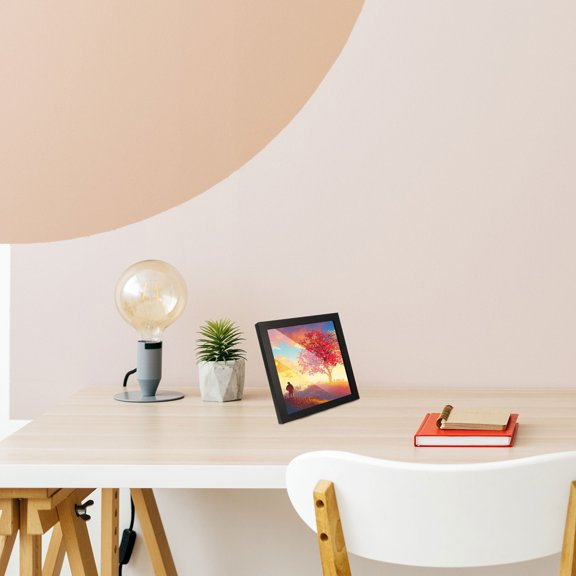 DEEPCRAFF Elegant 8in Wooden Picture Frame Solid Wood Strong for Desktop Decor Bedroom Living Room