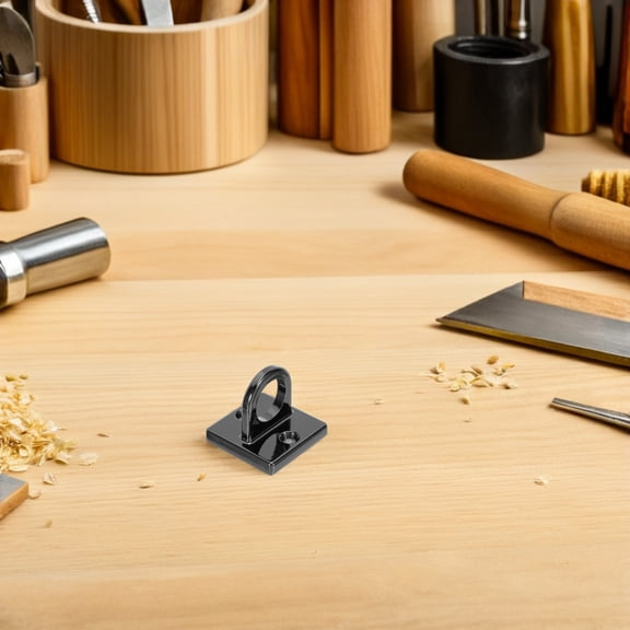 DEEPCRAFF Elegant Black Metal Queue Line Hook for Wall Mounted Rope Barriers