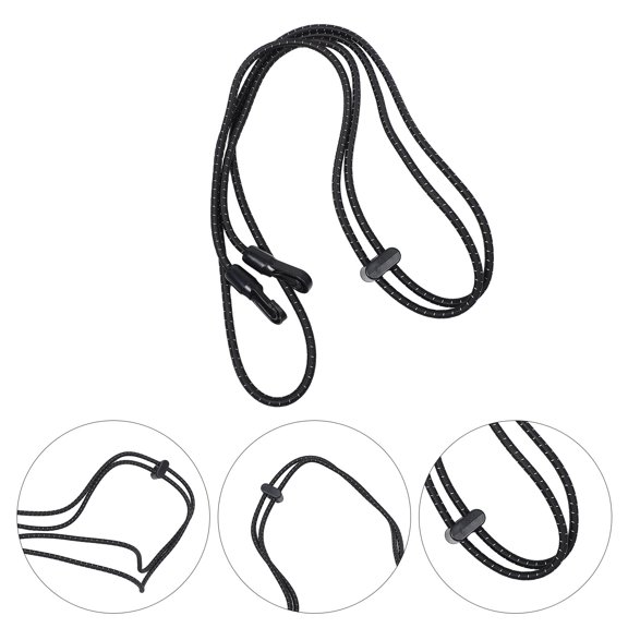 DEEPCRAFF Equestrian Training Aid Black Elastic Rope Reins for Stable and Gentle Horse Control