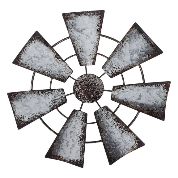 DEEPCRAFF Farmhouse Chic Iron Windmill Wall Pendant for Versatile Placement Assorted Color