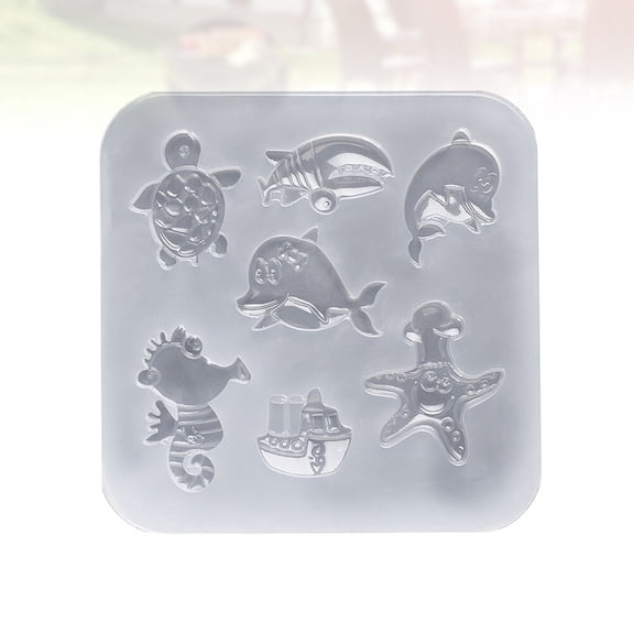 DEEPCRAFF White Silicone Marine Animal Cookies Mold for Baking Pudding Cake Chocolate and Jelly