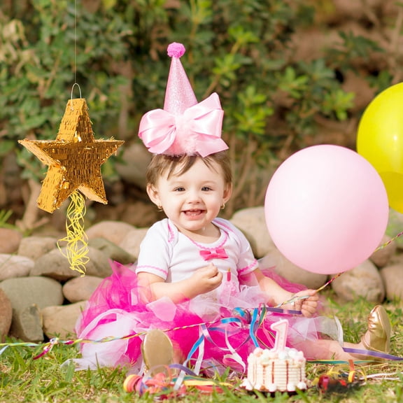 DEEPCRAFF Stars Decor Golden Paper Party Pinata for Carnival Celebrations 1Pcs