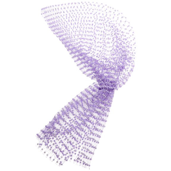 DEEPCRAFF Flexible Purple Mesh Rhinestone Party Headpiece with See Through Design