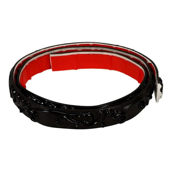 DEEPCRAFF Flexible Self Adhesive Molding Trim Black PVC Border Strip for Mirror and Wall Decoration