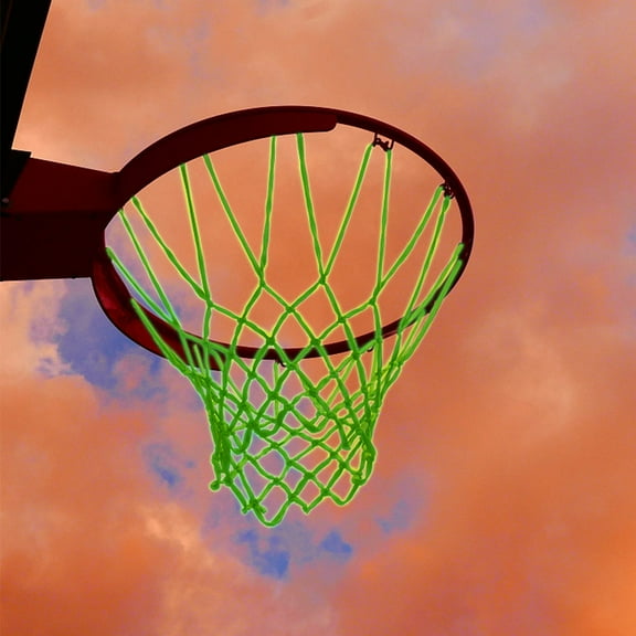 DEEPCRAFF Luminous Basketball Netting 1 Set Nylon Green for Standard Backboards
