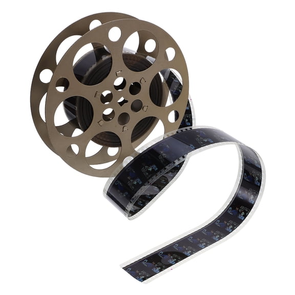 DEEPCRAFF Golden Cinema Reel Movie Night Decor in Iron for Theater Theme Party Settings