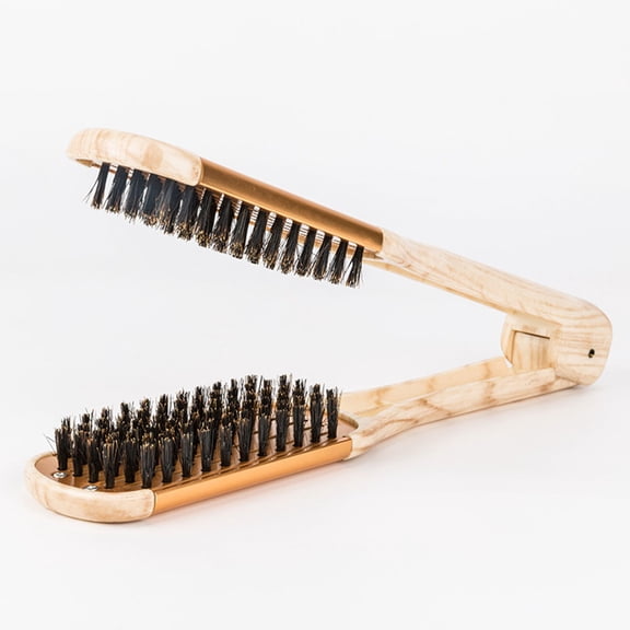 DEEPCRAFF ABS Golden Hair Straightening Comb for Smooth and Natural Style