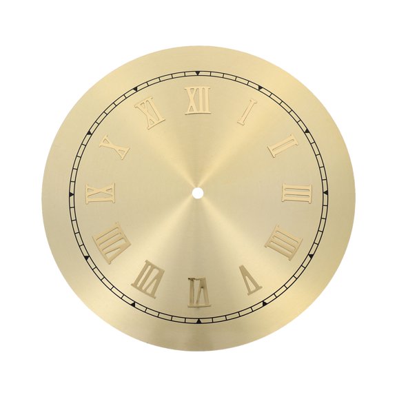 DEEPCRAFF Golden Metal Clock Face Kit with Elegant Vintage Design for Clock Replacement and Crafts