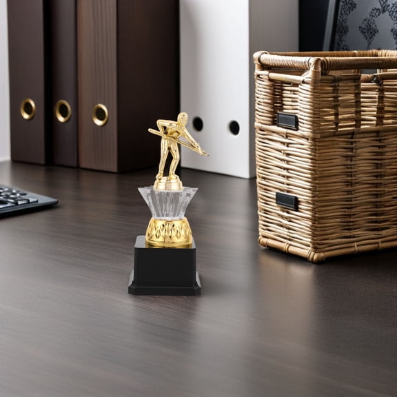 DEEPCRAFF Golden Plastic Billiards Trophy for Game Championships and Parties