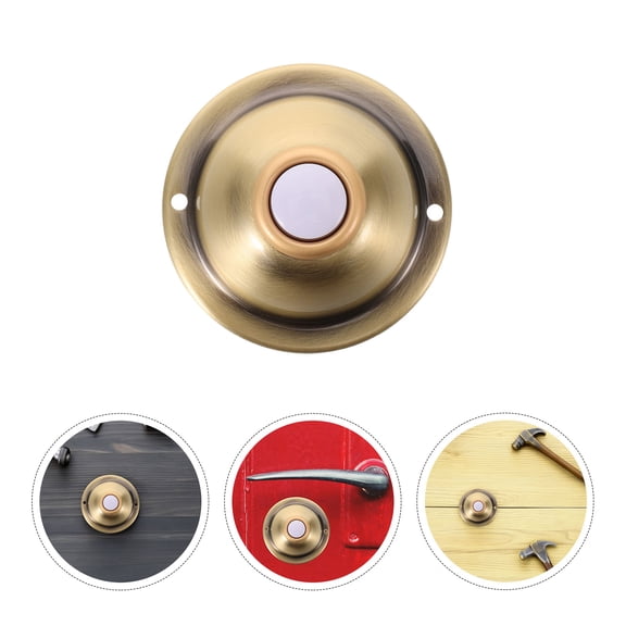 DEEPCRAFF Vintage Style Wired Doorbell Push Button for Home Wall Mount, Decorative Metal Door Bell Button