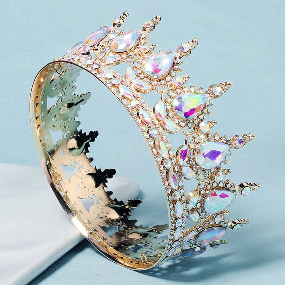 DEEPCRAFF Crystal Wedding Crowns Vintage Headpiece for Bride Hair 1Set