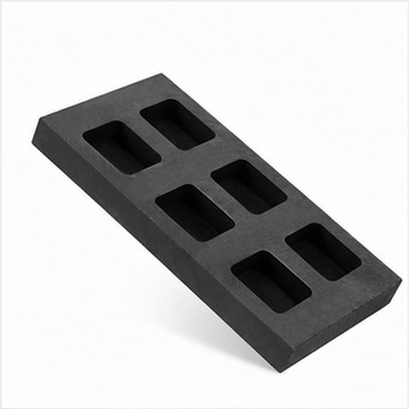 DEEPCRAFF Graphite Metal Casting Mold for Copper Alloy, 6-slot Ingot Making