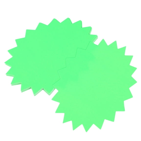 DEEPCRAFF Green Explosive Shaped Price Labels Fluorescent Paper for Supermarket Use
