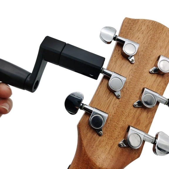 DEEPCRAFF Black Guitar String Peg Winder with Comfortable Ergonomic Handle for Fast and Easy String Replacement