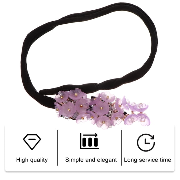 DEEPCRAFF Chic Headdress Hair Bun Maker Tool for Women with Crystal Material 1Pcs