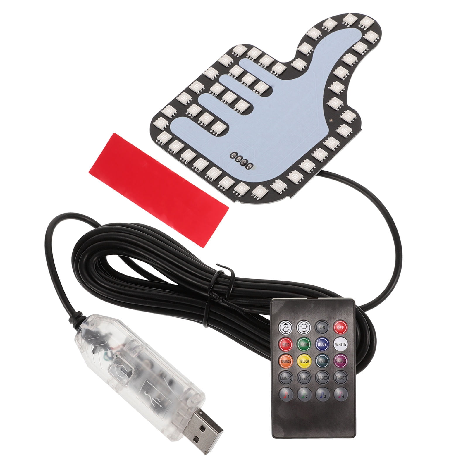 DEEPCRAFF Hand Gesture Car Finger Light LED Warning Black with Thumbs ...