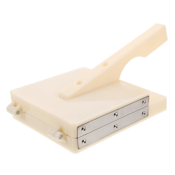 DEEPCRAFF Manual Dumpling Skin Presser in Beige ABS and Stainless Steel for Kitchen Dough Press and Wrapper Making