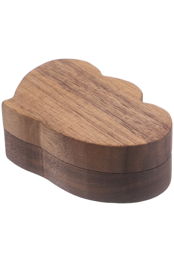 Heart-Shaped Wooden Box for Proposal and Wedding, Organizer Case for Engagement