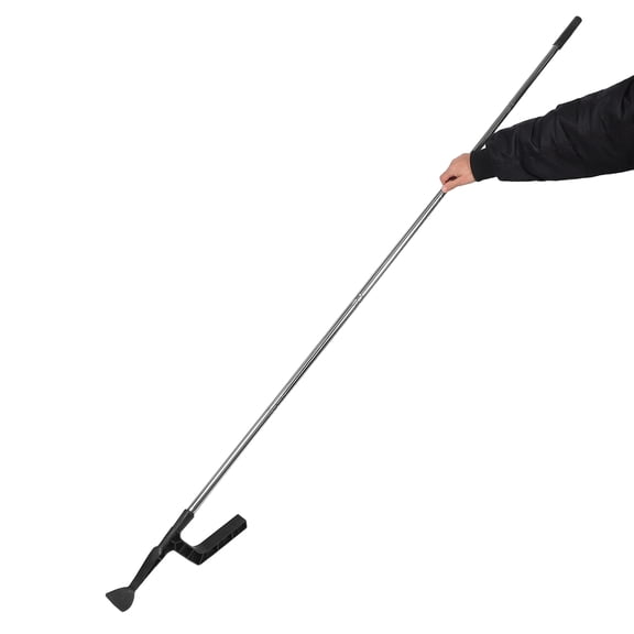 DEEPCRAFF Heavy Duty Roof Leaf Cleaner with Detachable Gutter Scoop and Extendable Handle for Easy Outdoor Maintenance