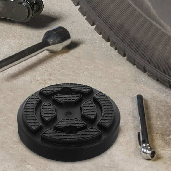 DEEPCRAFF Car Lift Rubber Pad Two Post Jack Stand Rubber Pad Round Wear Resistant Black