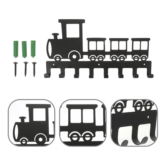 DEEPCRAFF Black Cast Iron Wall Mounted Hook Owl Shape Heavy Duty Coat Towel Umbrella Hanger